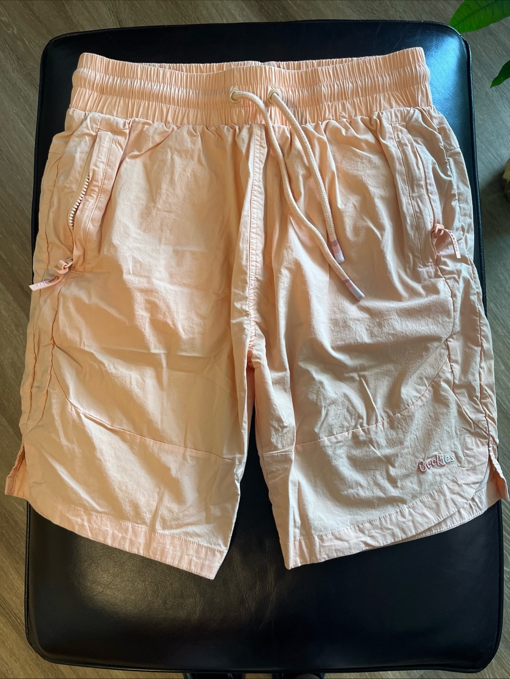 Cookies Men's Peach Cargo polyester Swim Shorts with Drawstring